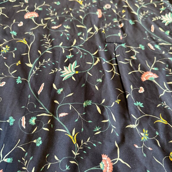 NWT Tuckernuck Teagan Shirt Top Campden Vine Ruffle V-Neck Black Floral Boho XL - Picture 8 of 16